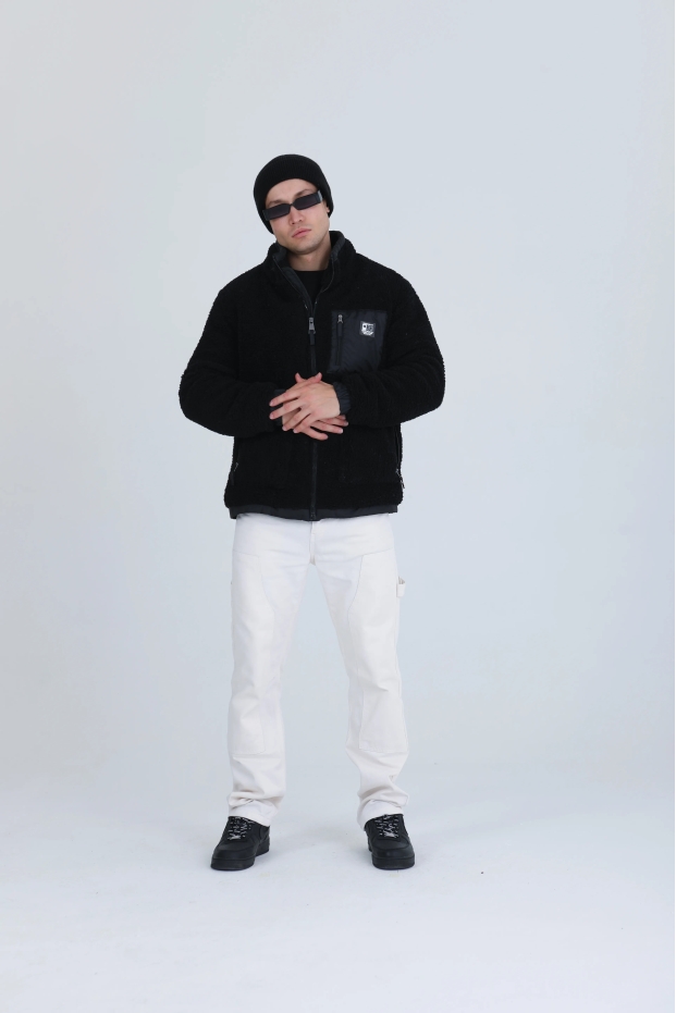 Ribanalı Kaşe Mont